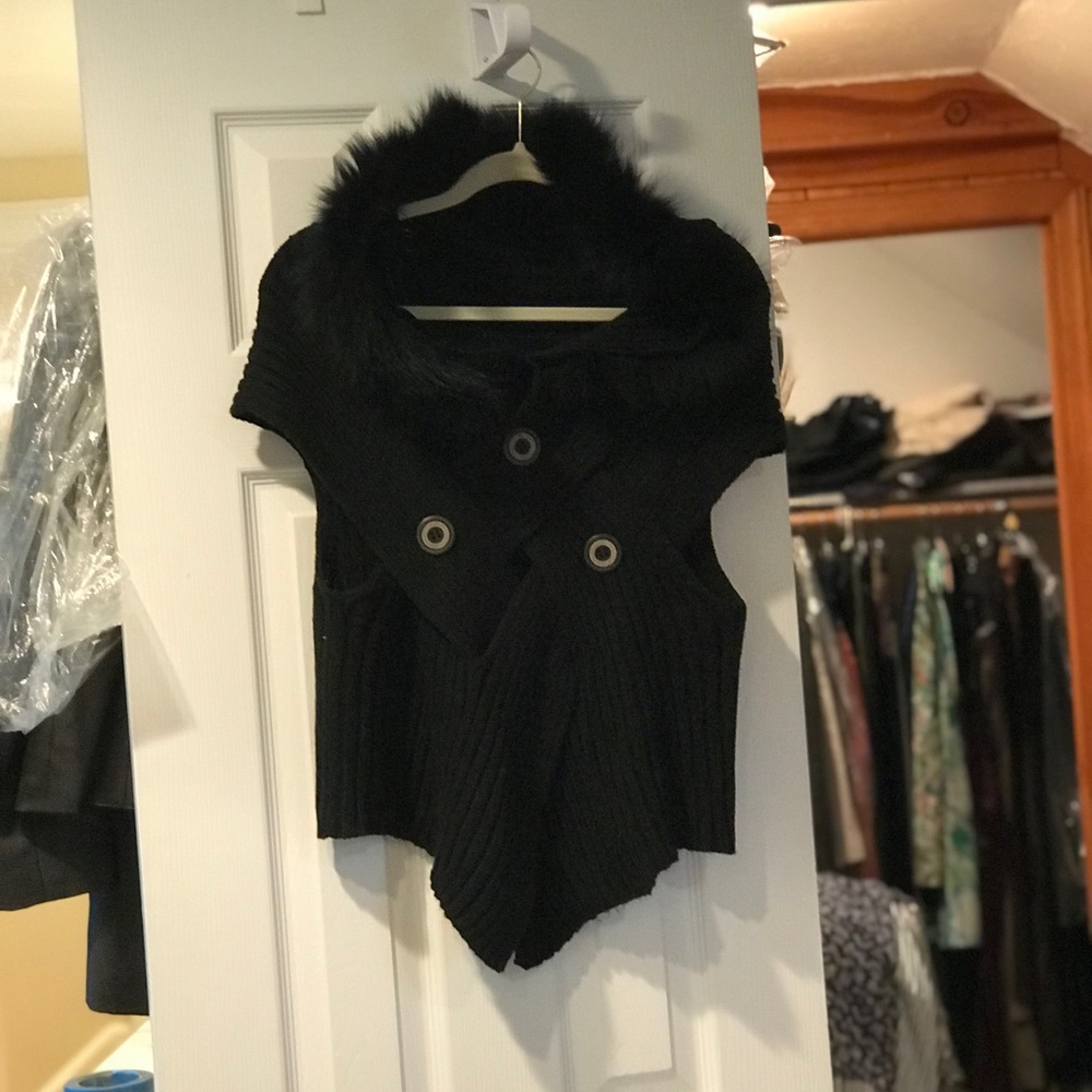 Black sweater vest